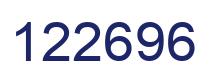 Number 122696 blue image