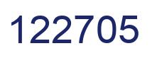 Number 122705 blue image