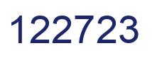Number 122723 blue image