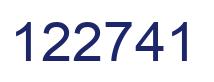 Number 122741 blue image