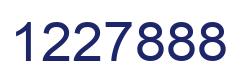 Number 1227888 blue image