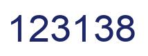 Number 123138 blue image