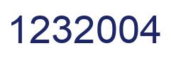 Number 1232004 blue image