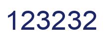 Number 123232 blue image