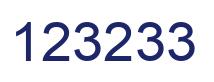 Number 123233 blue image