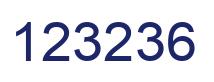 Number 123236 blue image