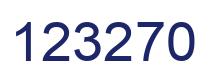 Number 123270 blue image