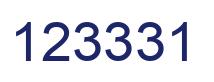 Number 123331 blue image