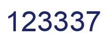 Number 123337 blue image