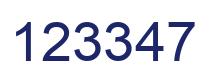 Number 123347 blue image