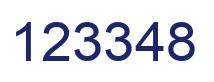 Number 123348 blue image