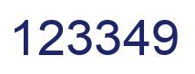 Number 123349 blue image