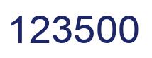 Number 123500 blue image