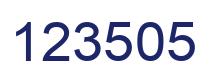 Number 123505 blue image