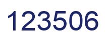 Number 123506 blue image