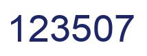 Number 123507 blue image