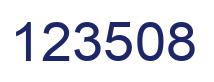 Number 123508 blue image
