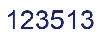 Number 123513 blue image