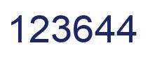 Número 123644 imagen azul