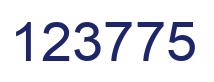 Number 123775 blue image