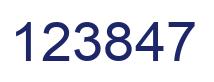 Number 123847 blue image