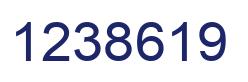Number 1238619 blue image