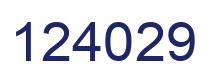 Number 124029 blue image