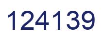 Number 124139 blue image