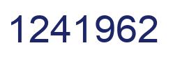 Number 1241962 blue image