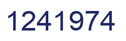 Number 1241974 blue image
