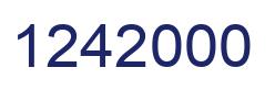 Number 1242000 blue image