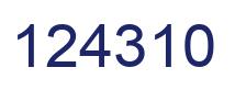 Number 124310 blue image