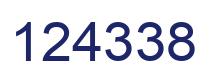 Number 124338 blue image