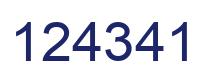 Number 124341 blue image