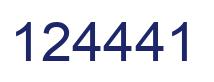 Number 124441 blue image