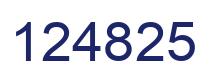 Number 124825 blue image