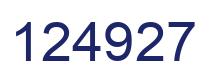 Number 124927 blue image