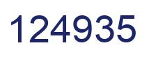 Number 124935 blue image
