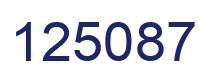 Number 125087 blue image