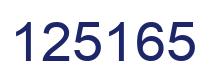 Number 125165 blue image