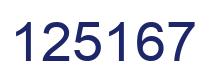 Number 125167 blue image