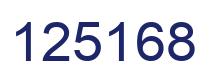 Number 125168 blue image