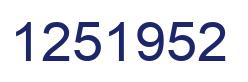 Number 1251952 blue image