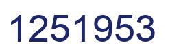 Number 1251953 blue image