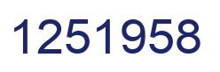Number 1251958 blue image