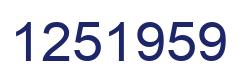 Número 1251959 imagen azul
