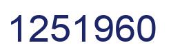 Number 1251960 blue image