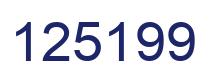 Number 125199 blue image
