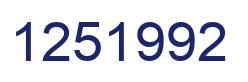 Number 1251992 blue image