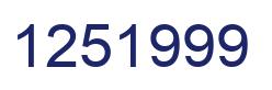 Número 1251999 imagen azul